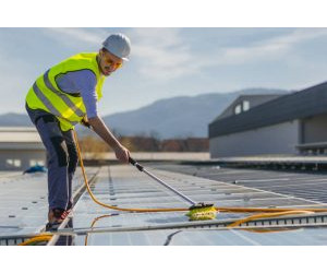 Liquids clean solar panels gently